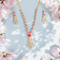 Ruby cz diamond necklace