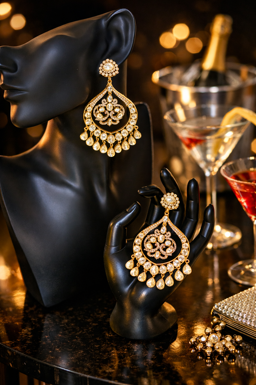 Mossanaite Cocktail Earrings