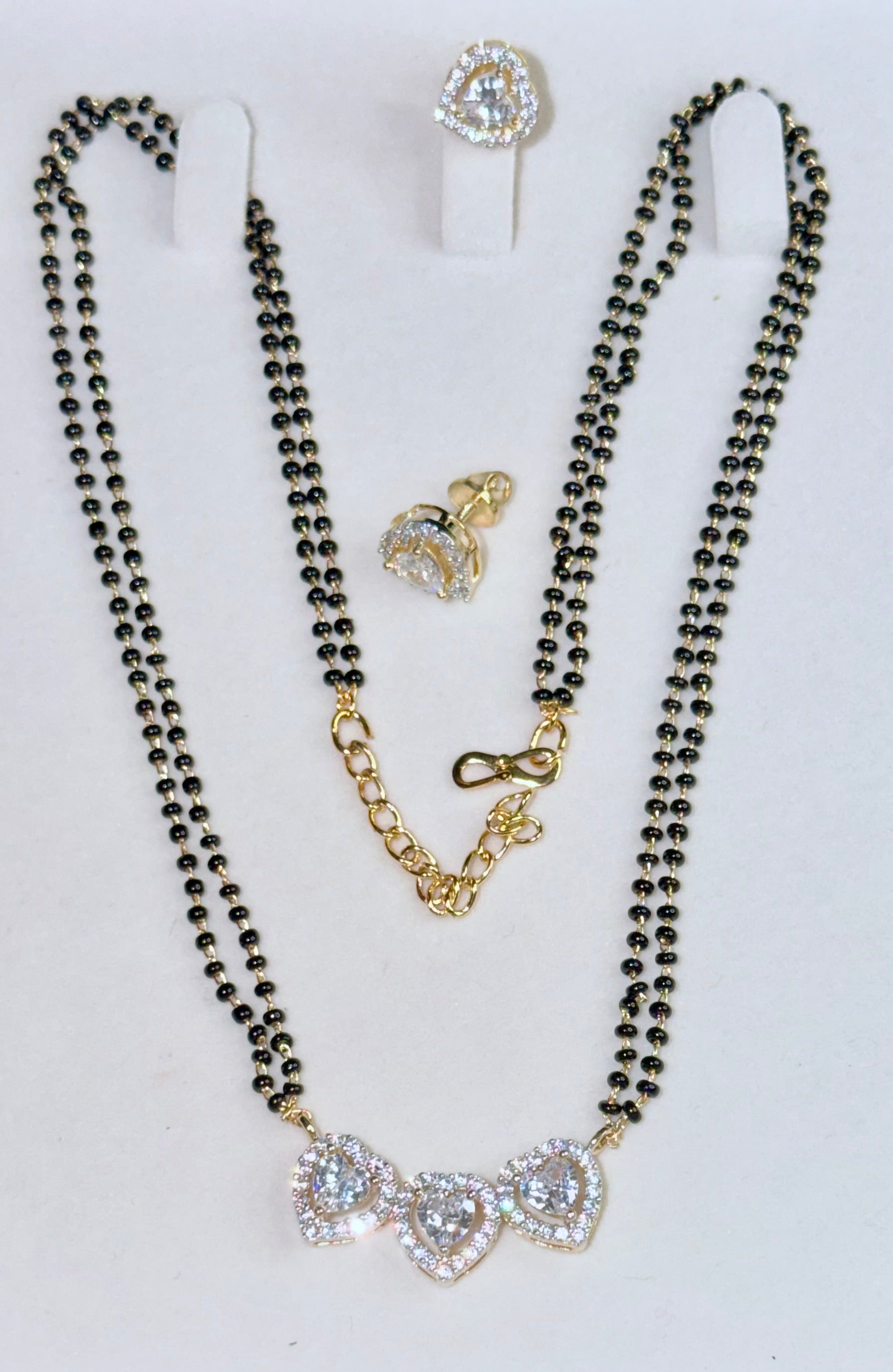 Black beads diamond replica set