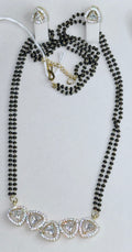 Black beads diamond replica set triangle