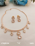 Kante Gold with White 2 step with Pearls Set - PD-84
