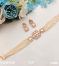 Pearl Choker Square White Set - PD-128